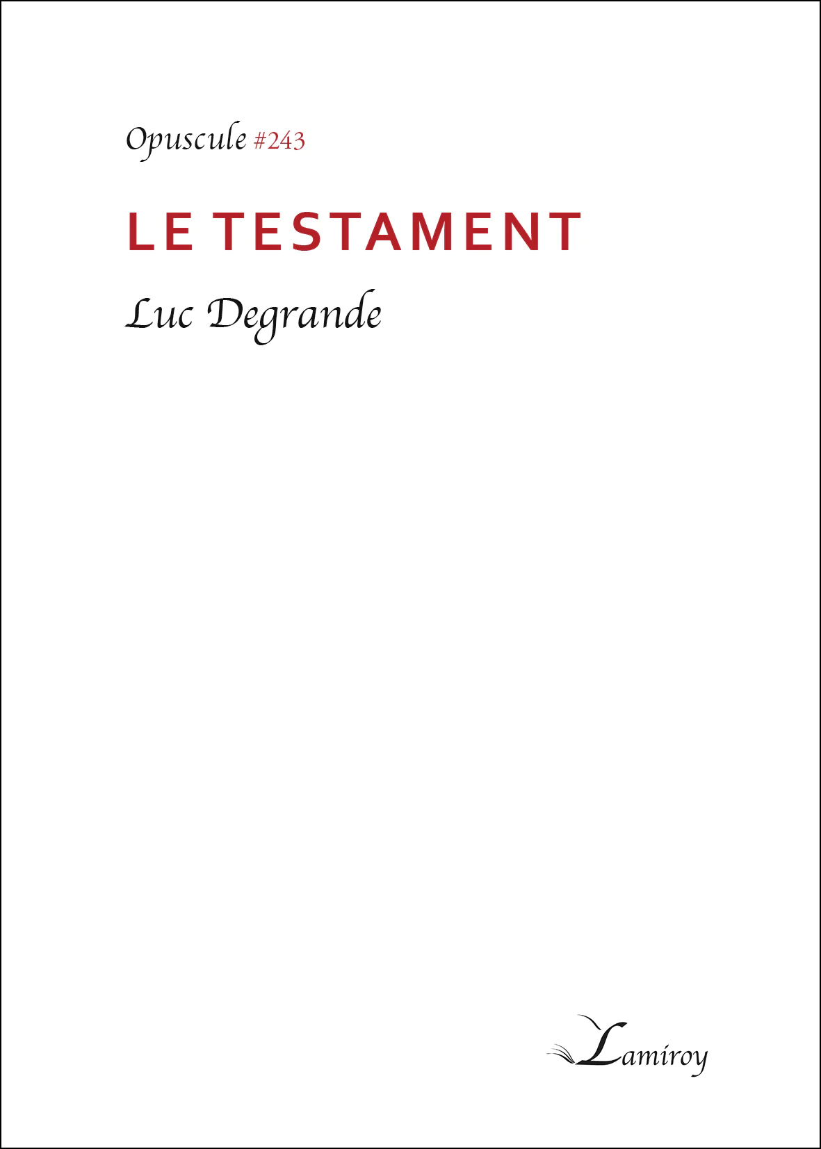 Le testament